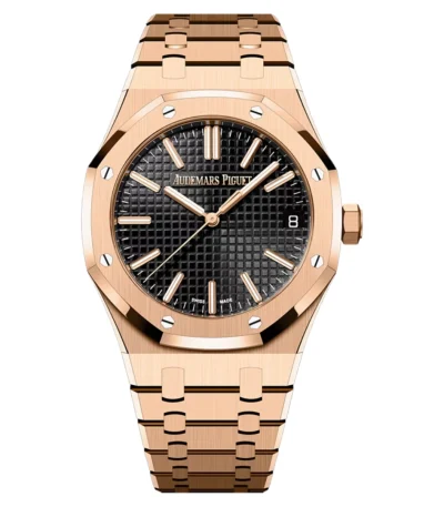 front view of Audemars Piguet Royal Oak 15510OR.OO.1320OR.04 Rose Gold Black Dial