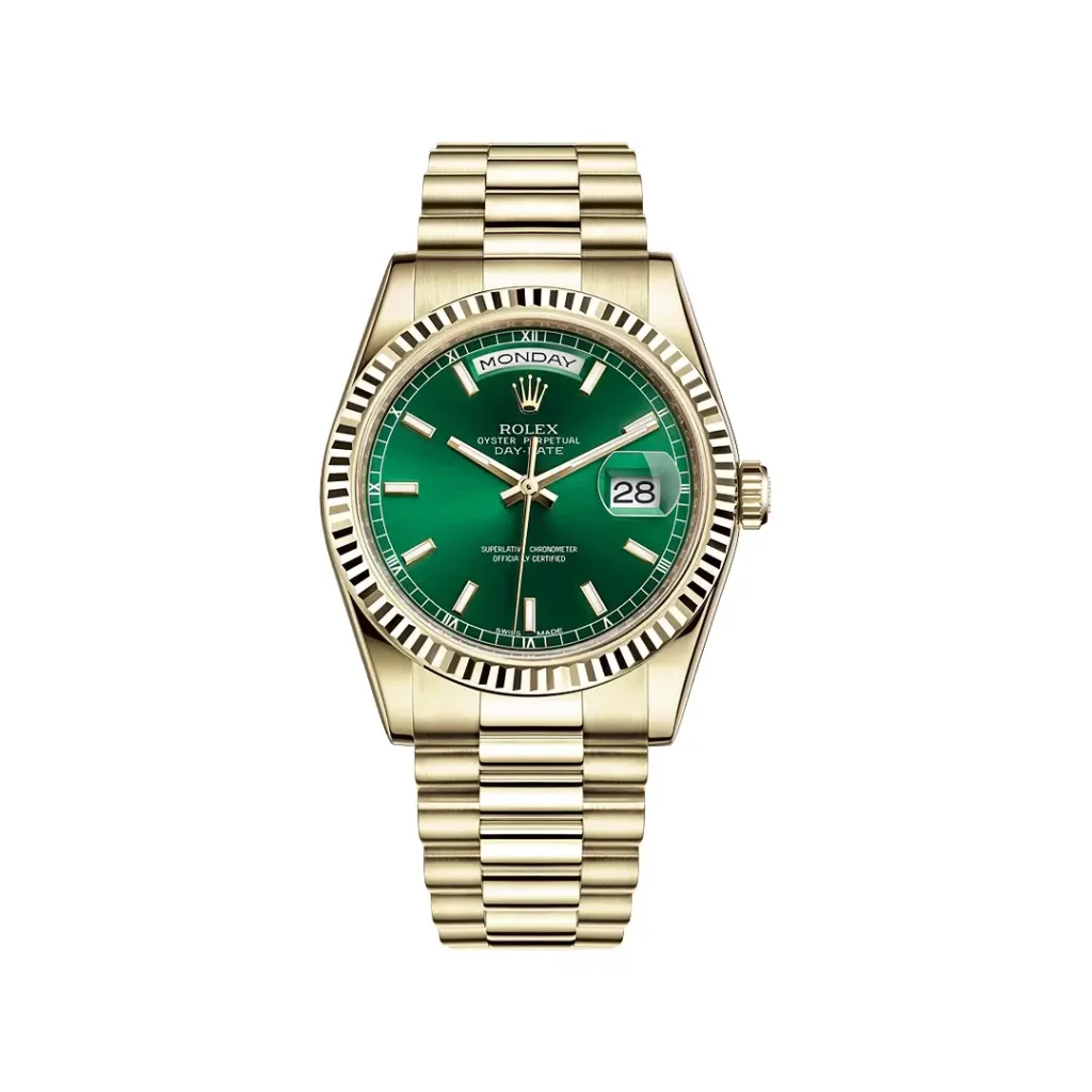 Rolex Day-Date 36 Ref. 118238 18K yellow gold green dial