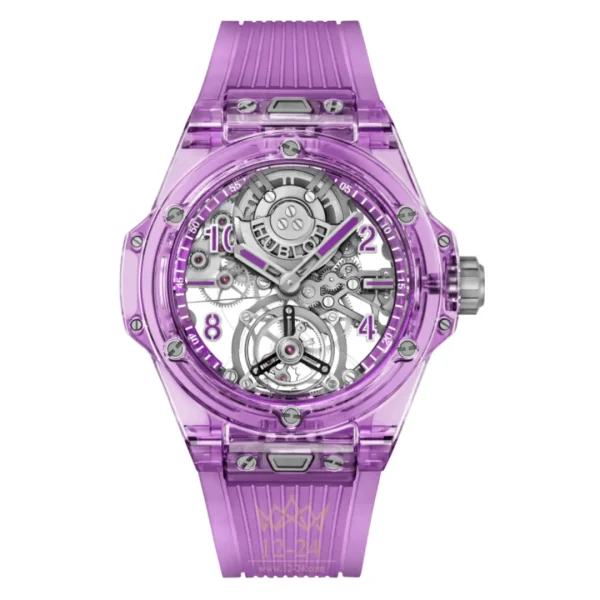 Hublot Big Bang Tourbillon Automatic Purple Sapphire 429.JM.0120.RT Skeleton Dial 44mm